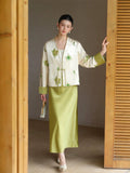 Mirabel 2-Piece Satin Embroidered Cheongsam Set