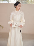 Haute Apricot Minimalist Cheongsam Dress