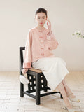 Cora Light Pink Jacquard Cheongsam Top