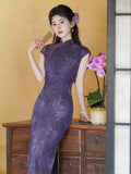 Ultimate Purple Breathable Cheongsam Dress