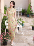 Topaz Lace Sleeveless Cheongsam Dress