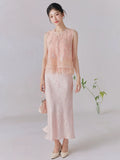 Guinevere Light Pink Embroidered Cheongsam Top