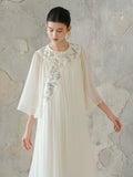 Chrysoprase Mulberry Silk Cheongsam Dress