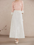Gwen Pearl White A-Line Cheongsam Skirt