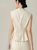 Lily 2-Piece Lace Sleeveless Cheongsam Set