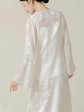 Thalia White Outer Coat Cheongsam Top