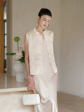 Vogue Vest Light Pink Apricot Cheongsam
