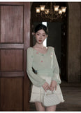 Presto 2-Piece Wool Knit Cheongsam Set