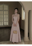 Helena Jacquard Lotus Pink Cheongsam Dress