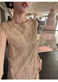 Sugilite 2-Piece Beaded Embroidered Cheongsam Set