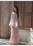 Calliope 2-Piece Embroidered Off-Shoulder Cheongsam Set