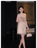 Celeste 2-Piece Pink Embroidered Cheongsam Set