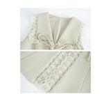 Manor 2-Piece Vintage Pleated Cheongsam Set