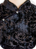 Virtue Diamond Velvet Cheongsam Dress