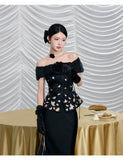 Coronet 2-Piece Floral Silk Cheongsam Set