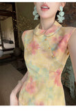 Moonbeam Lace Floral Cheongsam Dress