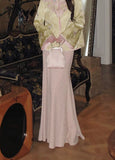 Charm 2-Piece Embroidered Jacquard Cheongsam Set