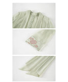 Heather 2-Piece Embroidered Tencel Cheongsam Set