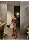 Quartz Artistic Gradient Cheongsam Dress