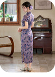 Magnolia Purple Lightweight Cheongsam Dress