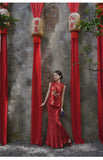 Ella 2-Piece Embroidered Jacquard Cheongsam Set