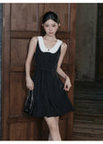 Elspeth Color-Blocked Retro Cheongsam Dress