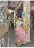 Acclaimed 2-Piece Knit Top Skirt Cheongsam Set