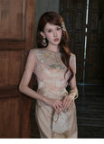 Muse Satin Jacquard Cheongsam Dress
