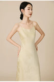 Raffaella 2-Piece Yellow Silk Cheongsam Set