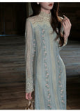 Leah Lace Embroidered Cheongsam Dress
