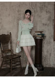 Presto 2-Piece Wool Knit Cheongsam Set