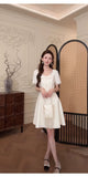 Sabella Long Textured Acetate Cheongsam Dress
