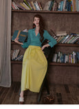 Marigold 2-Piece High-Cotton Cheongsam Set