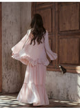 Calliope 2-Piece Embroidered Off-Shoulder Cheongsam Set