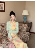 Moonbeam Lace Floral Cheongsam Dress