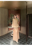 Sugilite 2-Piece Beaded Embroidered Cheongsam Set
