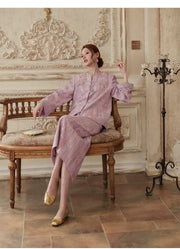 Philippina 2-Piece Gold Embroidered Cheongsam Set