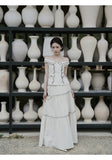 Alessandra 2-Piece Off-Shoulder Embroidered Cheongsam Set