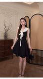 Nicoletta Long & Short Colorblock Cheongsam Dress