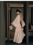 Eden 2-Piece Chiffon Ruffled Cheongsam Set
