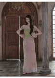 Blanche 2-Piece Lace Off-Shoulder Cheongsam Set