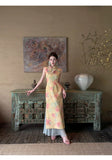 Moonbeam Lace Floral Cheongsam Dress