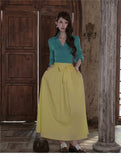Marigold 2-Piece High-Cotton Cheongsam Set