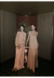 Sugilite 2-Piece Beaded Embroidered Cheongsam Set