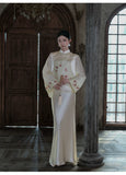 Violet 2-Piece Tencel Satin Cheongsam Set