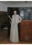 Heather 2-Piece Embroidered Tencel Cheongsam Set