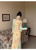 Moonbeam Lace Floral Cheongsam Dress