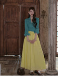 Marigold 2-Piece High-Cotton Cheongsam Set