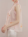Jacqueline Pink Embroidered Cheongsam Top