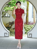Splendor Red Breathable Cheongsam Dress